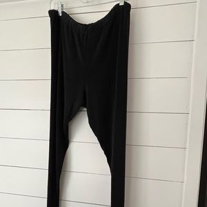 FLAX Pull On Elastic Waist Knit Slinky Travelers Pants Large